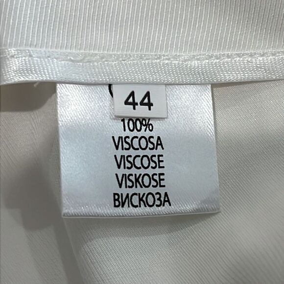 NWT Nude White Ruched MIDI Skirt Size 44/ US 8 - Picture 12 of 14